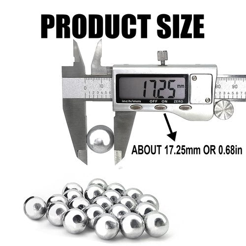 Buffalo Warrior 100 Pcs 7.3g Tough Aluminum Ammo Non-Lethal Solid Paintball 68 Caliber self-Defense Ball Kinetic Energy Projectile Home Defense and Target Practice, Suitable for Byrna SD, HD and LE