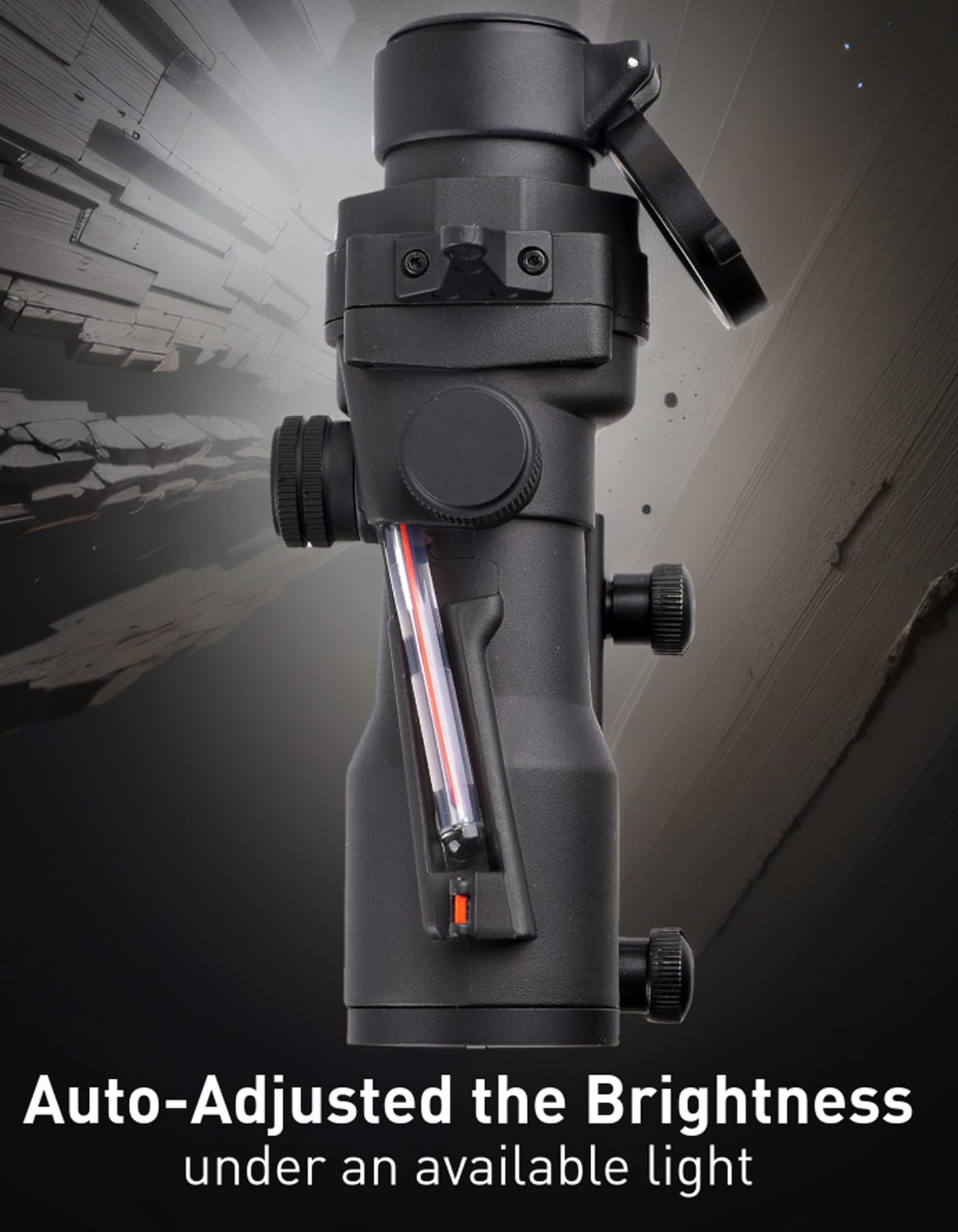 CTOPTIC 4x32 Red Fiber Dot Scope with Sight System for Picatinny 20mm Rail Yotto 7.62 x 39 Laser Sight (rd)