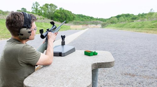 MTM MSRMS Modern Sporting Rifle Maintenance & Display Stand, USA Made, Dark Gray