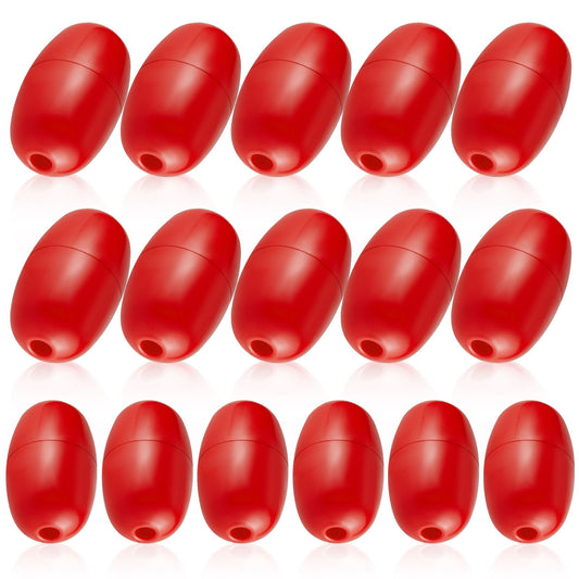 Lewtemi 8 Pcs Buoys Floats Rope Floats Marine, 4.72'' x 2.75'', 3/5'' Hole Deep Water Fishing Marker Buoys Bulk for Boats Swimming Kayak Crabbing Trail Dock Pool (Red)