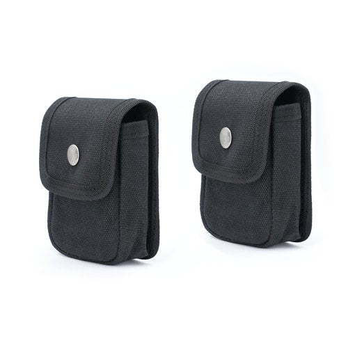 Tintirs 2 Pack EDC Belt Pouches for Men Women, Compact Holster Pouches Waist Bags with Belt Loop for Fishing, Hiking, Camping, Durable Snap Closure, Premium Waxed Canvas, Black Small