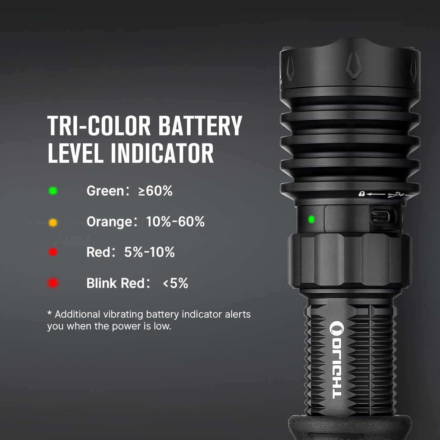 OLIGHT Warrior X 4 Rechargeable Tactical Flashlight 2,600 High Lumens with 630 Meters Long Range Thrower, Powerful Tail-Switch Light with USB-C Charging, Dual-Output for Daily (Black)