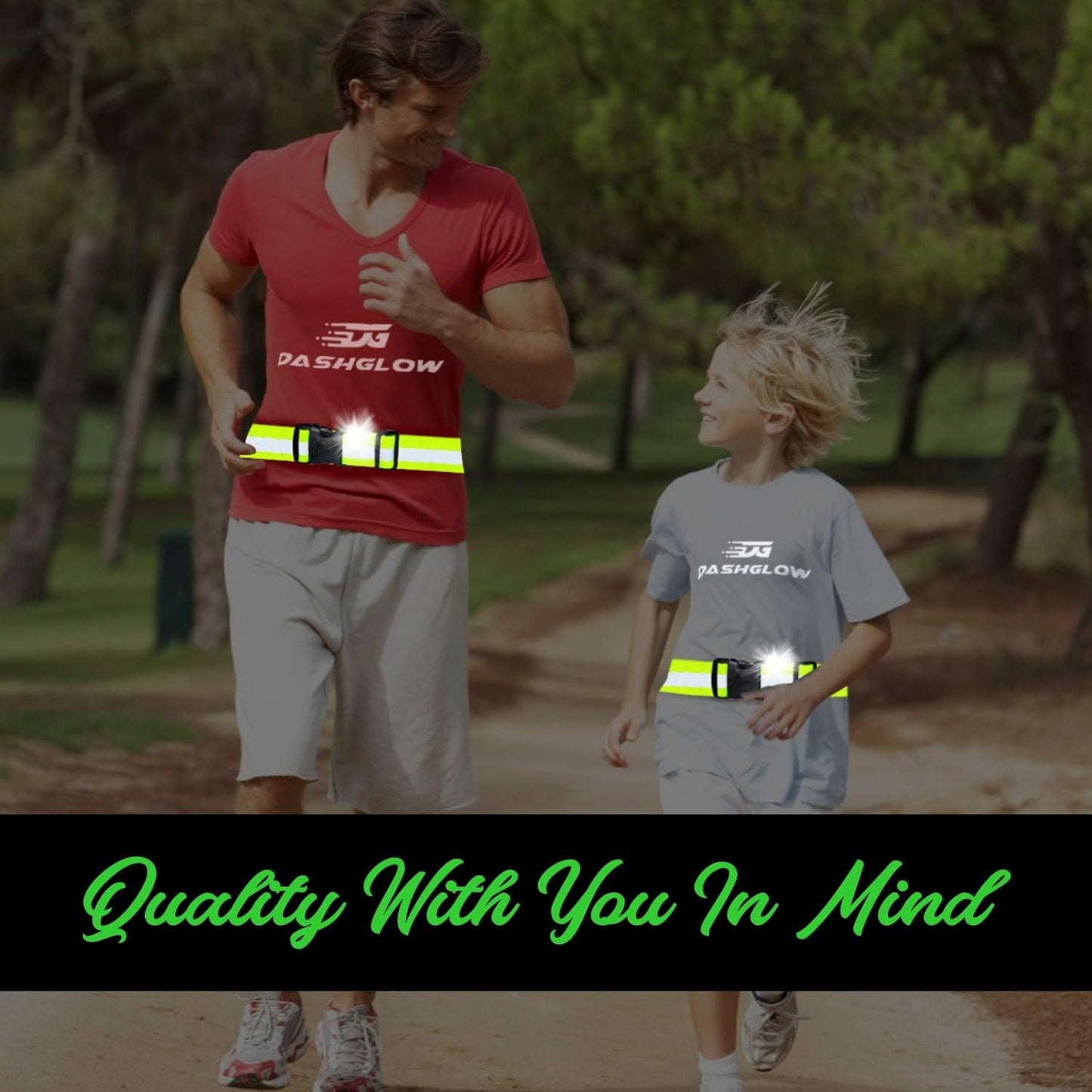 2-6 Pack - Reflective Glow Belt Safety Gear, Pt Belt, for Running Cycling Walking Marathon Military