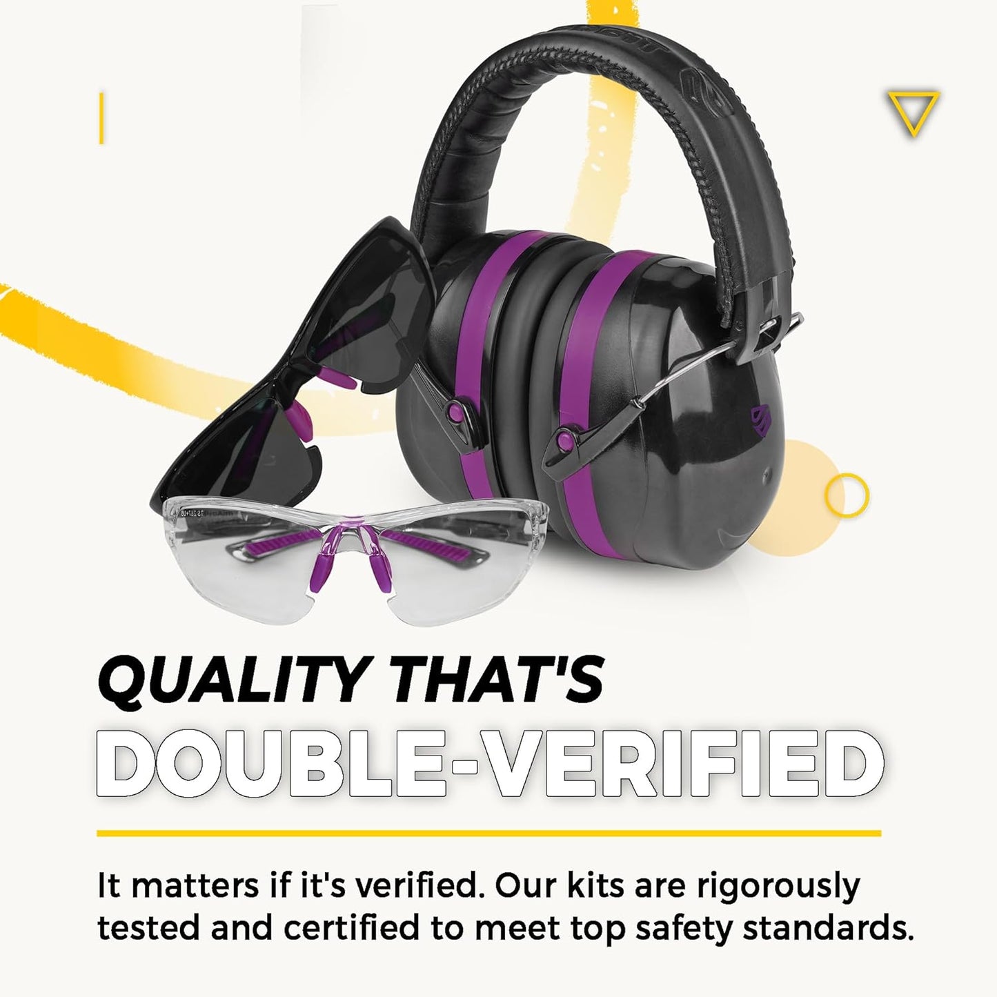 TradeSmart High-Performance Earmuffs for Shooting Range & Shooting Eye Protection Glasses + Firearm Confidence Course