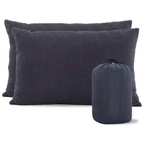 MOON LENCE Camping Pillows 2 Pack, Supportive Pillow for Sleeping, Compressible Lightweight for Camp and Travel, with Removable Pillows Cover & Carry Bag, Medium Size