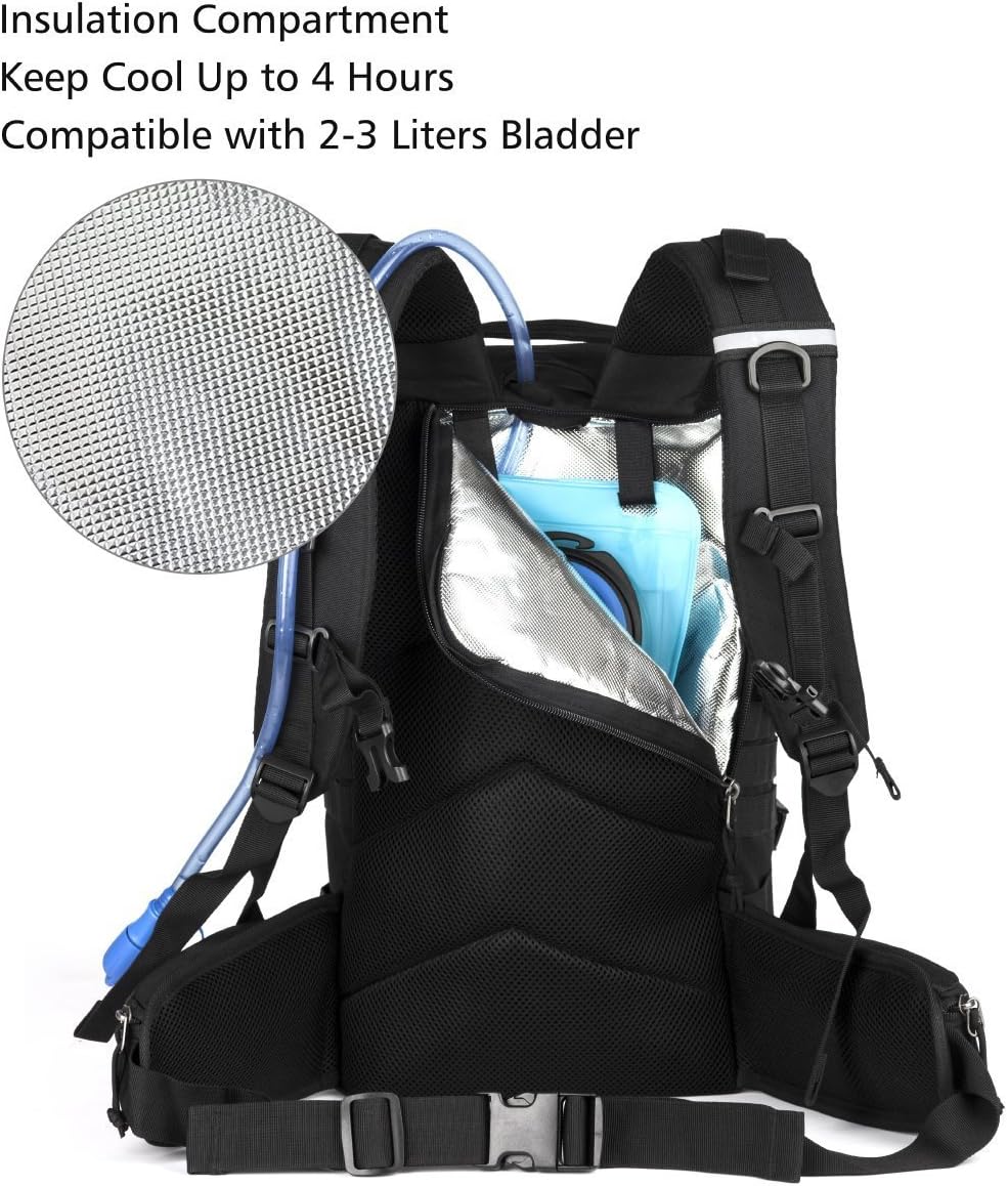 Gelindo Men's Military Tactical, Black, 35L