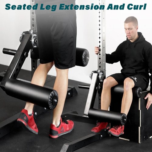 RISANXUN HQ-STD-003 Leg Extension & Curl Machine, Black - 18mm Holes, 8 Height Adjustments, 600lbs Max Load