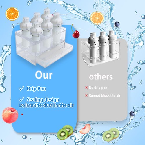 smartang 6 Holes Flavor Cartridge Holder For Cirkul,With Drip Tray, Sip Flavor Stable Cartridges Holder Compatible With Cirkul,Acrylic sips Stands