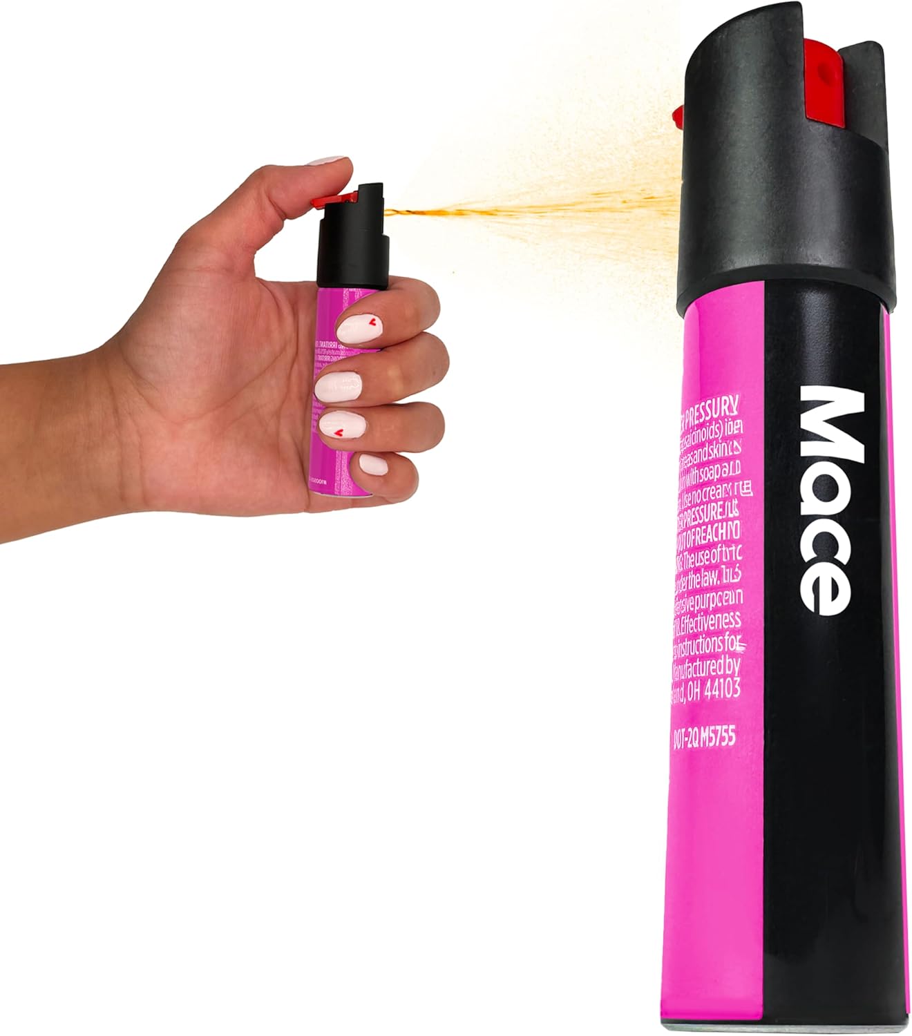 Mace Pepper Spray - Twist Lock & Hardcase Model, Max Strength 10% OC Formula, Long Lasting UV Dye, Self Defense Pepper Spray for Women & Men