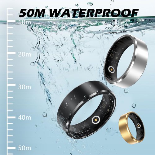 Smart Ring for Men Women Health Rings 24/7 Heart Rate Sleep Ring Waterproof Sports Games Ring Tracker Calorie Step Counter