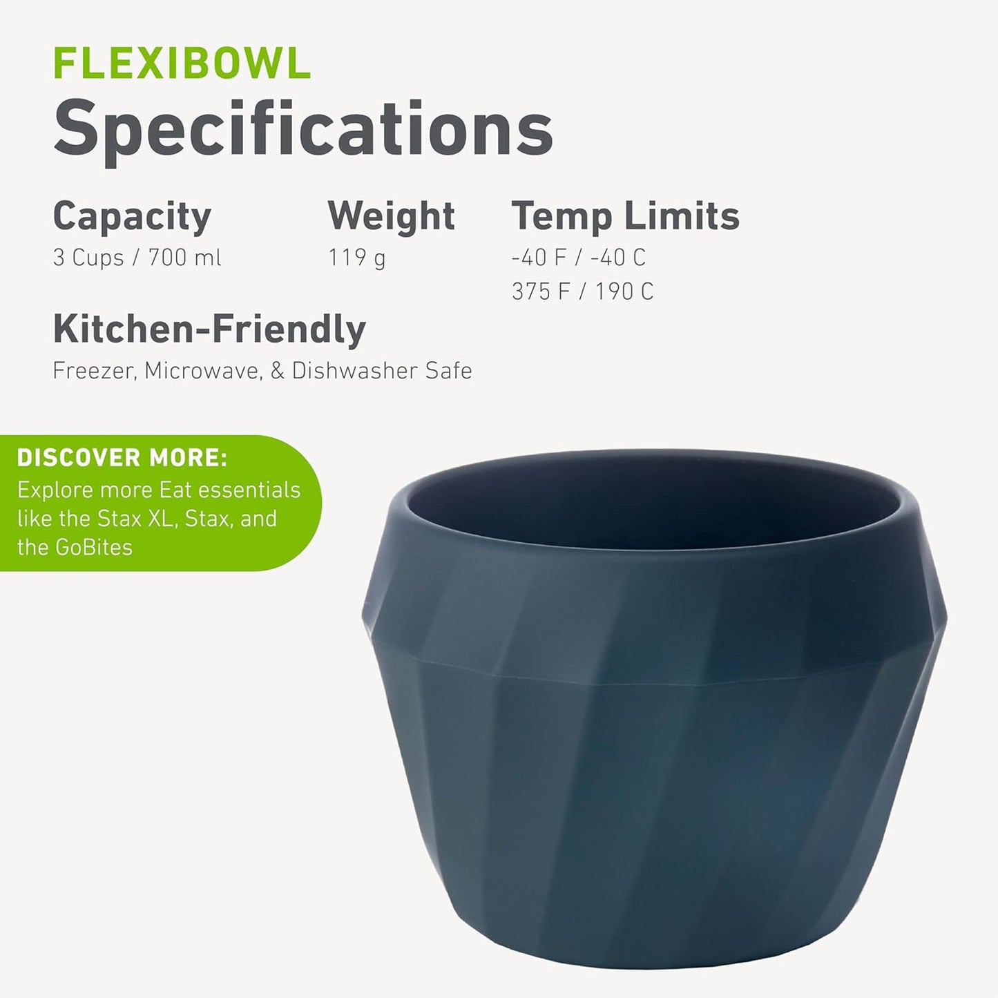 humangear Flexibowl | Convertible Camping Bowl | On the Go | Packable & Easy to Clean, Orange