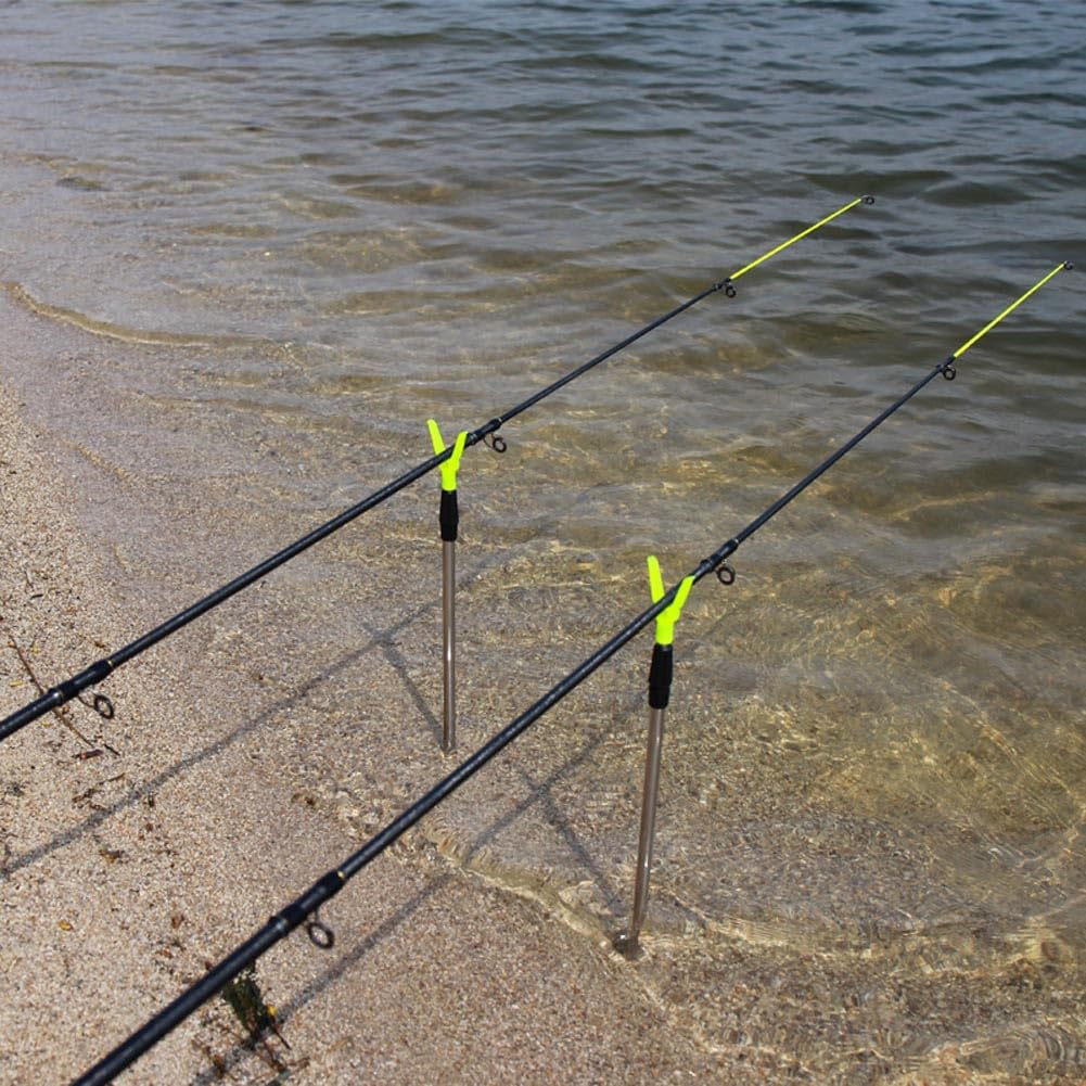 FASPLORE 4-Pack Telescopic Fishing Rod Holders for Ground Fishing Rod Holders Stand Fishing Pole Rack for Bank (4pcs-20 inches)