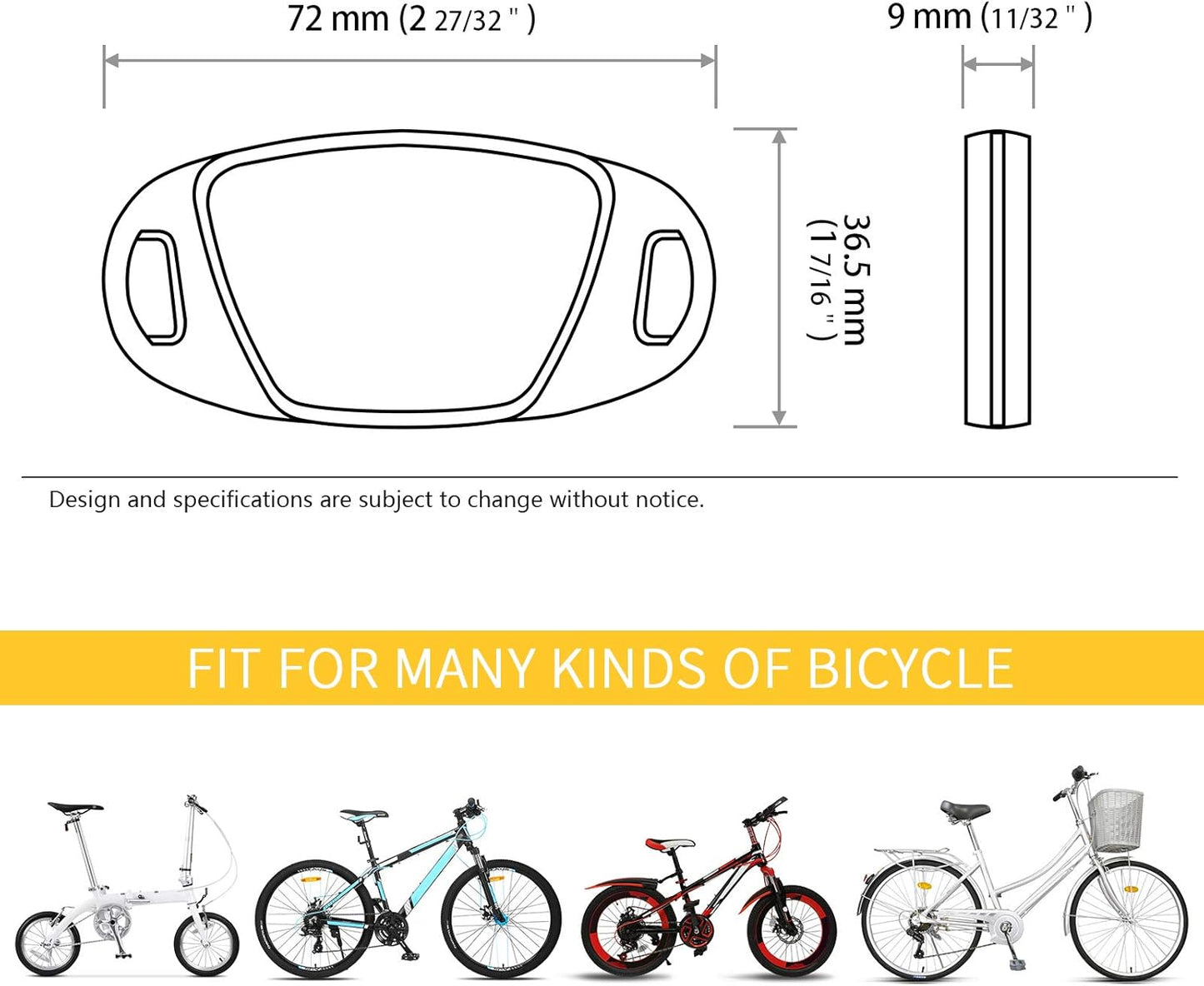 2PCS Warning Reflector Bicycle Strip for Rim Spoke Wheel