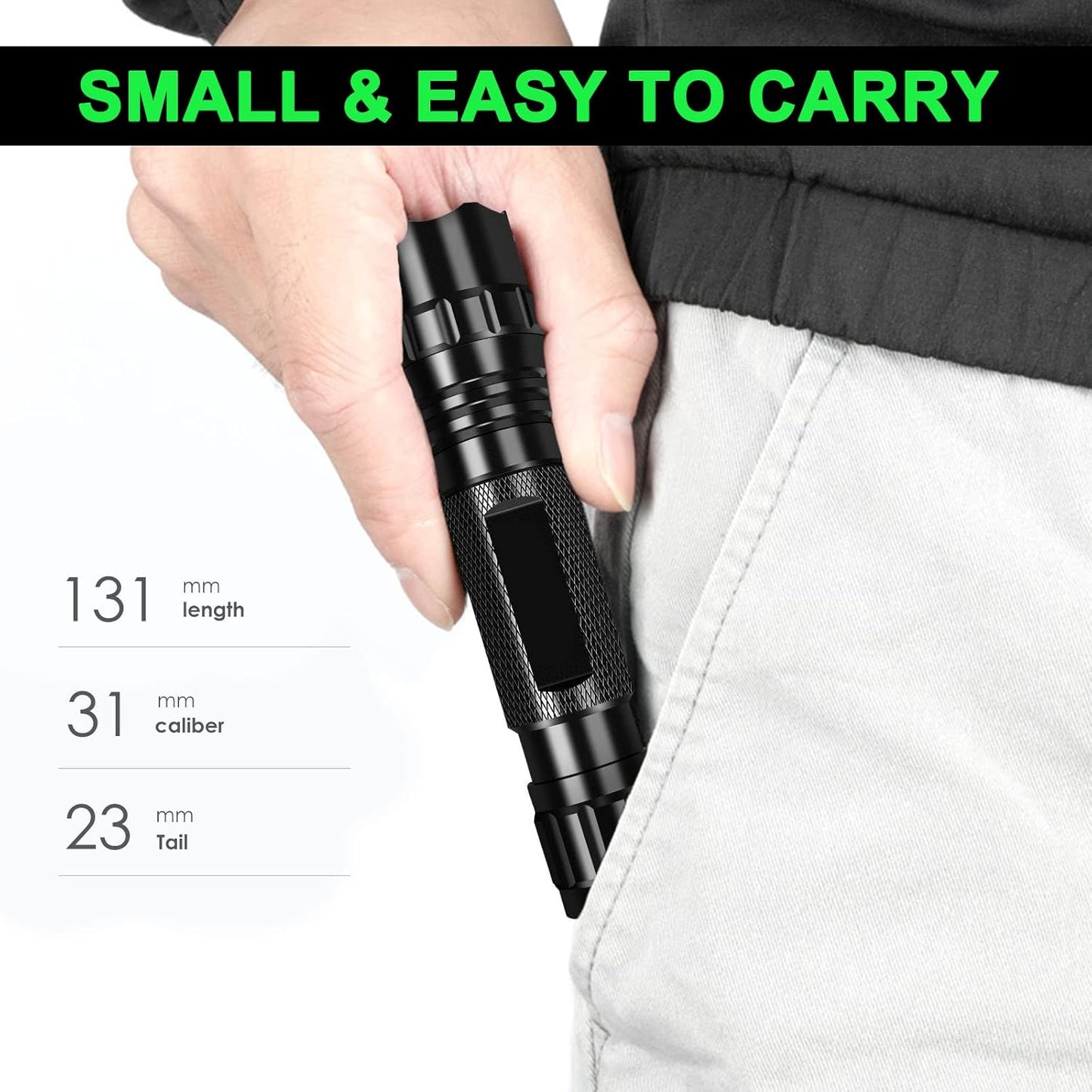 WINDFIRE Green Flashlights Predator Light LED Coyote Hog Varmint Hunting Lights Tactical Rifle Flashlight Torch with Picatinny Rail Mount, Pressure Switch