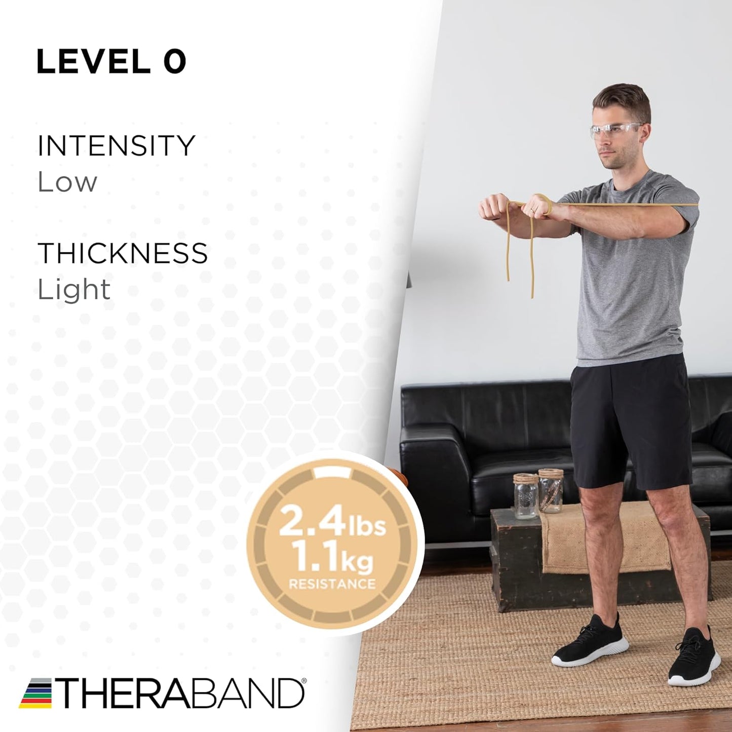 THERABAND Latex Resistance Tubing, Green, Heavy, Level 3, 25 ft Roll, Professional Grade for Upper and Lower Body Workouts, Cut-to-Length, Color-Coded Resistance Levels