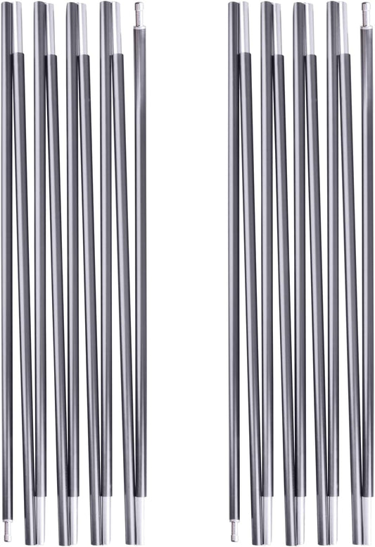 TRIWONDER Tent Pole 2 PCS - Aluminium Rod Tent Pole Replacement Accessories Tent Bar Tent Building Supporting Rod Awning Frames Kit for Hiking Camping