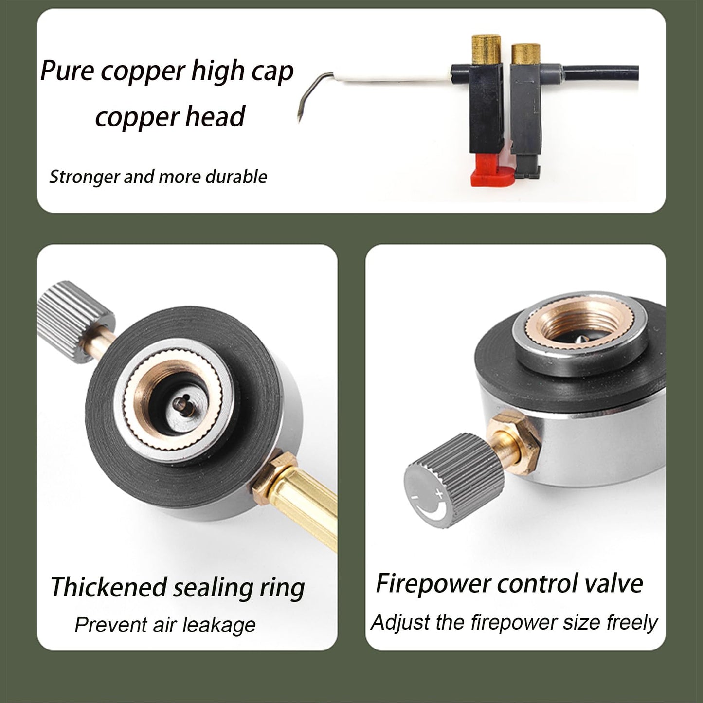 ARJEOU Camping Stove, Portable Lightweight Backpacking Stove with EVA Bag and Piezo Ignition, Foldable 3 in 1 Gas Stove Burner for Outdoor Picnic Cooking and Hiking (Large)