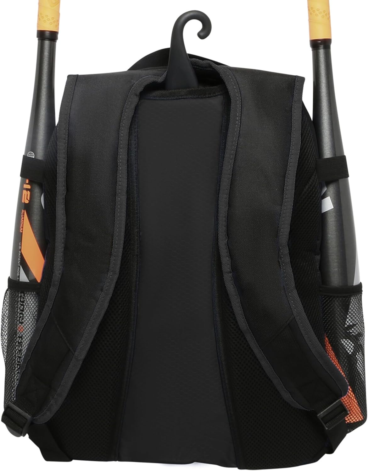 Athletico Youth Baseball Bag - Bat Backpack for Baseball, T-Ball & Softball Equipment & Gear | Holds Bat, Helmet, Glove | Fence Hook (Black)
