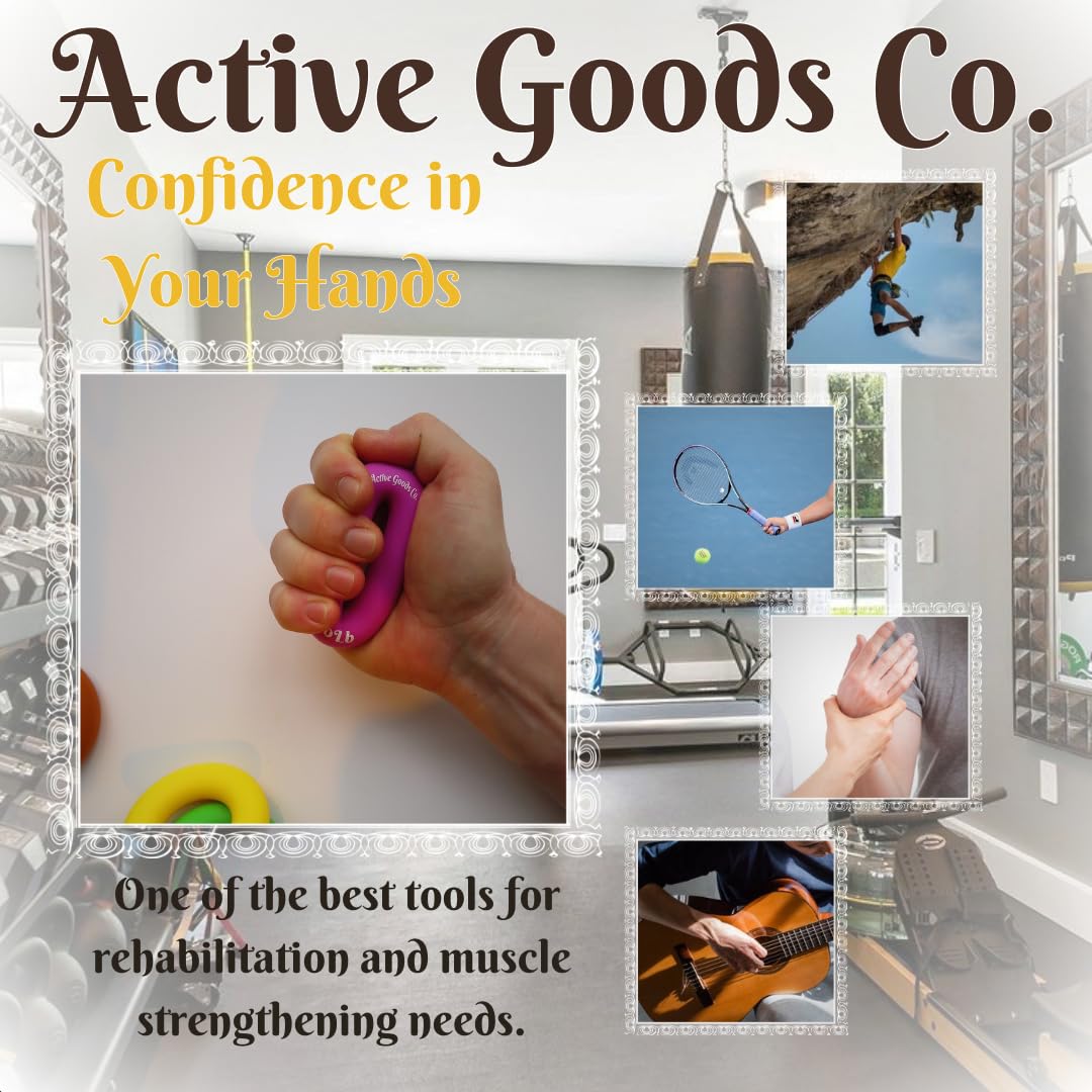 ActiveGoodsCo Hand & Forearm Exerciser - Single ring or Set, Resistance 10-120Lb, Diameter 2.5-3,5in. Visit to see more options (Single 150Lb-3.5in Black)