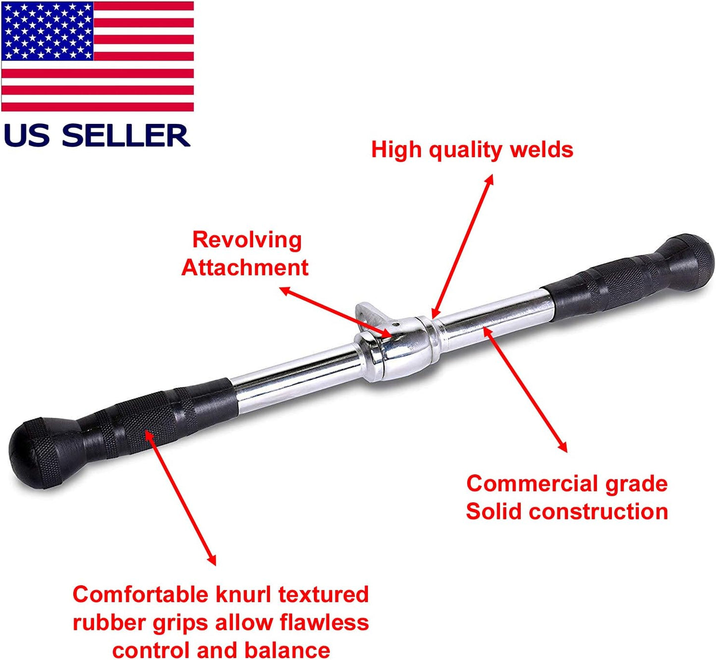 FITNESS MANIAC Strength Training Gym Accessories Home Gym Cable Attachments Exercise Machine Equipment Pull Press Down Accessory