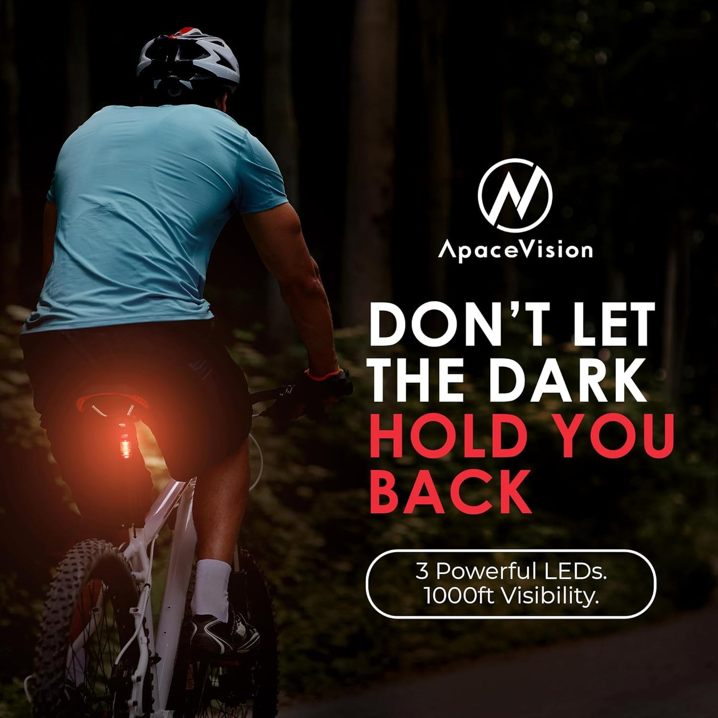 EverLightFX USB Rechargeable LED Safety Light (2 Pack) by Apace - Super Bright Bike Tail Light Works Brilliantly as Running Light for Joggers, Pets, Bicycle Strobe or Rear Clip On Lights