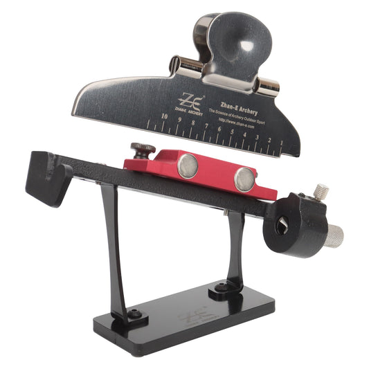 Arrow Fletching Jig Kit Fletches Repair Tool with Straight Clamp 3/4 Feather Vanes Sticking for Archery Shaft DIY (Red)