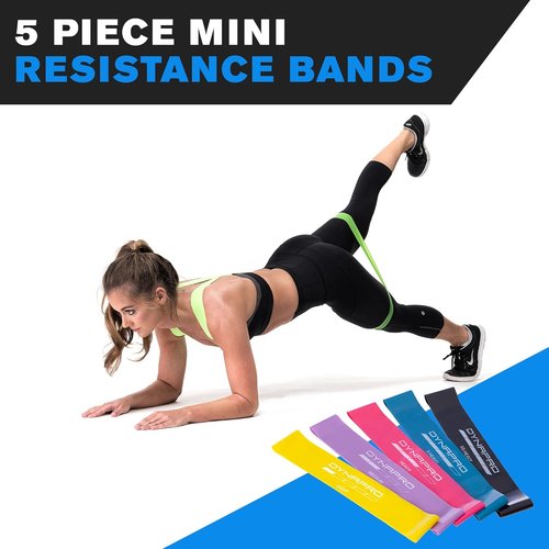 DYNAPRO Resistance Bands- Mini Precision Loop Exercise Bands with 2 Size Options, Perfect for Any Home Fitness Training Program