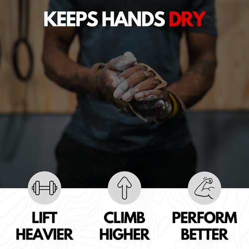 SURVIVOR Gym Chalk - Climbing Chalk, Lifting Chalk, Gymnastics Chalk - Pure Magnesium Carbonate Hand Chalk Powder, Weightlifting Chalk Gym - Rock Climbing Chalk for Weights (Ultra Fine, 3.5 OZ.)