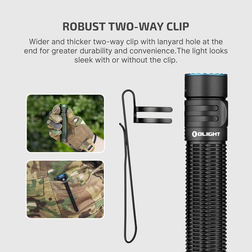 OLIGHT Warrior Mini3 Tactical Flashlight, Dual Switches LED Rechargeable Light with MCC3 Charger, 1750 Lumens Powerful EDC Light for Camping, Emergency and Outdoor (Black)