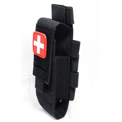 SXJWISHES Tourniquet Holder Tactical First Aid Kit Trauma Medical Shear Pouch Pen Bag Flashlight Holder IFAK TP Duty Belt Loop Tourniquet Pouches (Black)