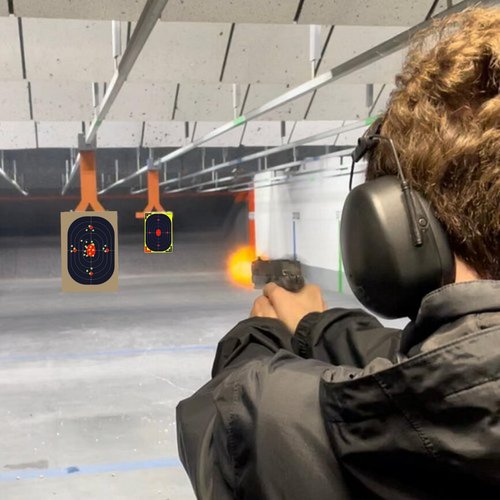 Lipulacer 12 x 18inch Splatter Shooting Targets Adhesive, Defensive Reactive Training Targets Bright Yellow for Outdoor Indoor Shooting Practice