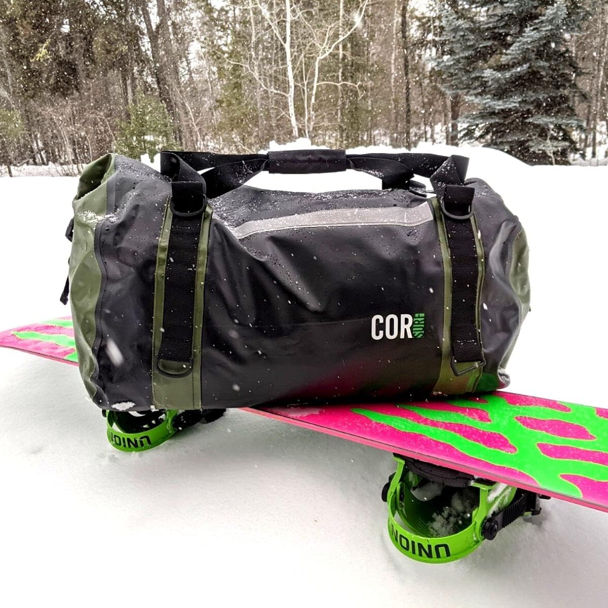 Extra Large Waterproof Duffle Travel Dry Duffel Bag | 60L Heavy Duty Gear Bag with Durable Straps & Handles for Kayaking Paddleboarding Boating Rafting Fishing