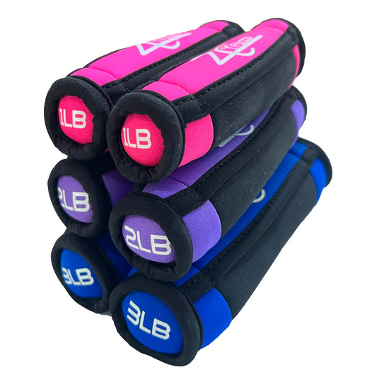 3 Pairs Soft Hand Weights Set 1lbs 2lbs 3lbs For Women Men Dumbbells For Walking Running Body Building Fitness Exercise Home Gym