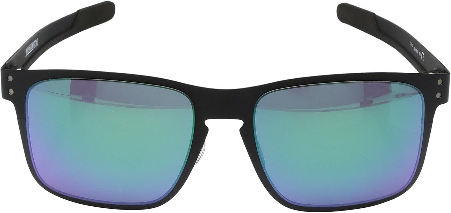Oakley Holbrook Metal Sunglasses Matte Black with Jade Iridium Lens 55mm OO4123-0455