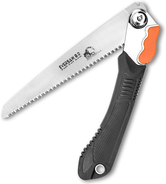 EverSaw Folding Hand Saw 8 inch Compact Camp Saw for Trees Pruning and Gardening