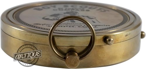Brass Compass Boys Scout American Navigation Camping Travel Magnetic Navigation Tool Retro Aesthetic Educational Gifts for Baptism, Birthday