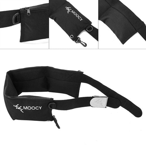 MOPHOEXII 4 Pocket Zippered Scuba Weight Belt-Diving Weight Belt with Release Buckle-fit for Waist 30" to 50"