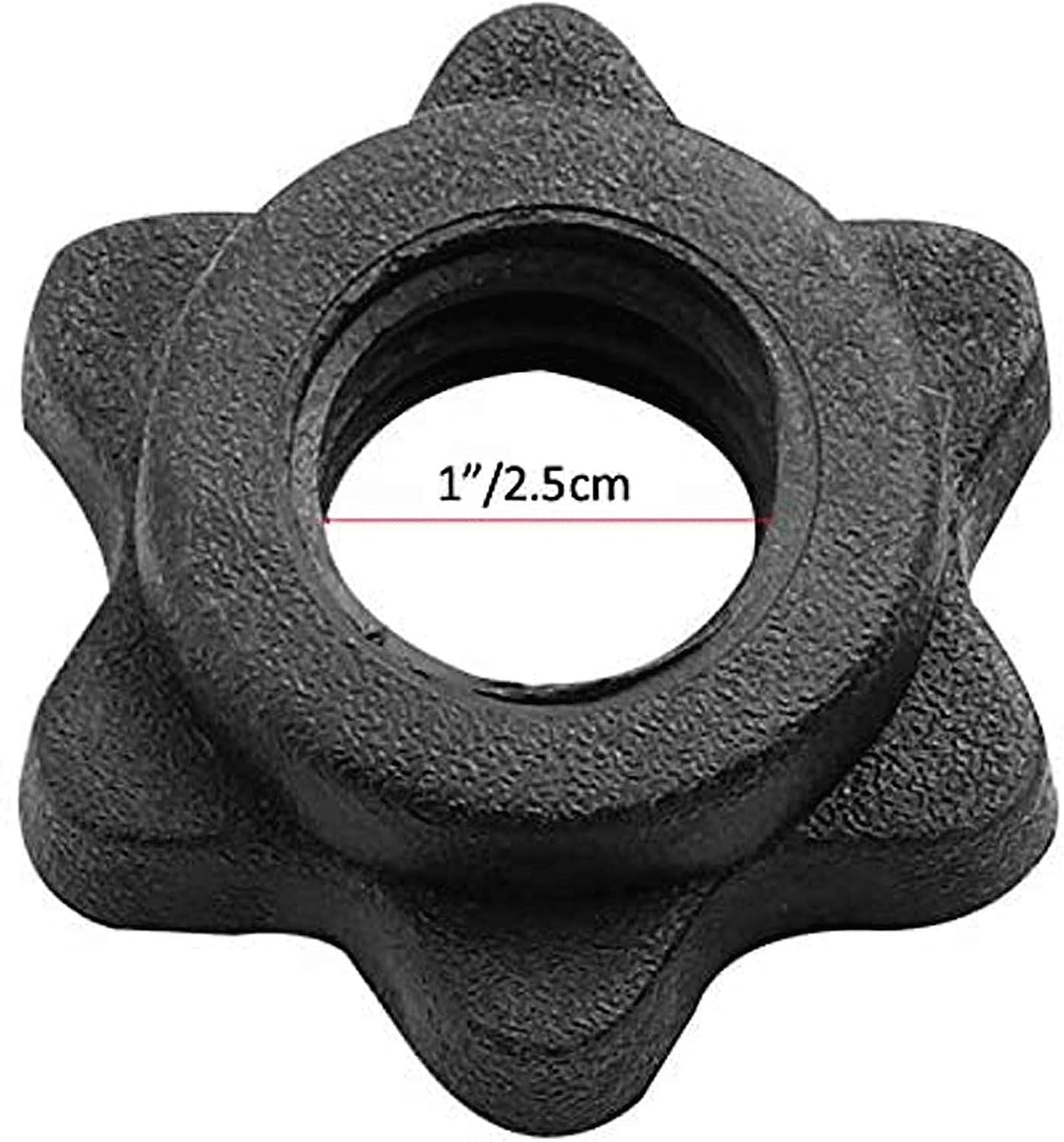 uncakil 2 Pairs Dumbbell Collars 1 inch Dumbbell Hex Nut 1 inch Barbell Collar Clamps Weight Clips for Dumbbells,Spinlock Collars for 1 Inch Standard Barbells Bars Sports Weight Lifting Fitness