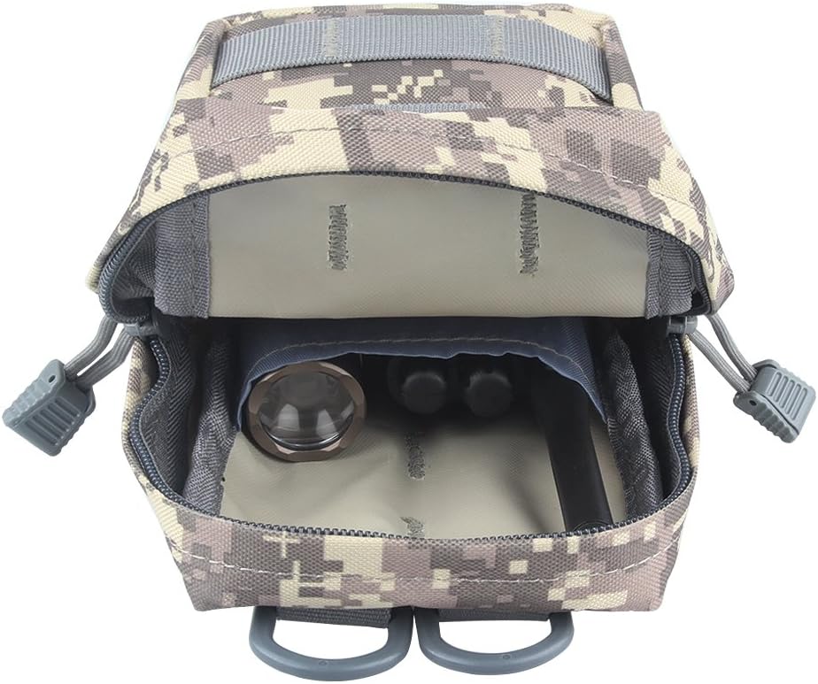 FUNANASUN 2 Pack Molle Pouches Tactical Pouch Small Molle Pouch Compact Water-Resistant EDC Pouch Molle Bag