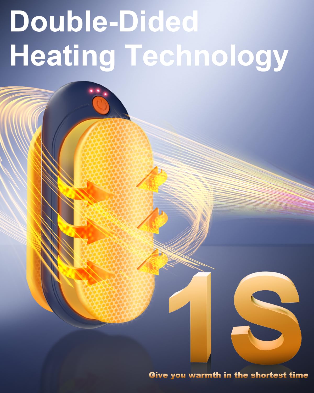 Hand Warmers Rechargeable with 10000 mAh Charging Box，2 Pack Portable Electric Handwarmers, Reusable Pocket Heater Great for, Hunting, Golf, Camping, Raynauds, Christmas Outdoor,Women Men Gifts