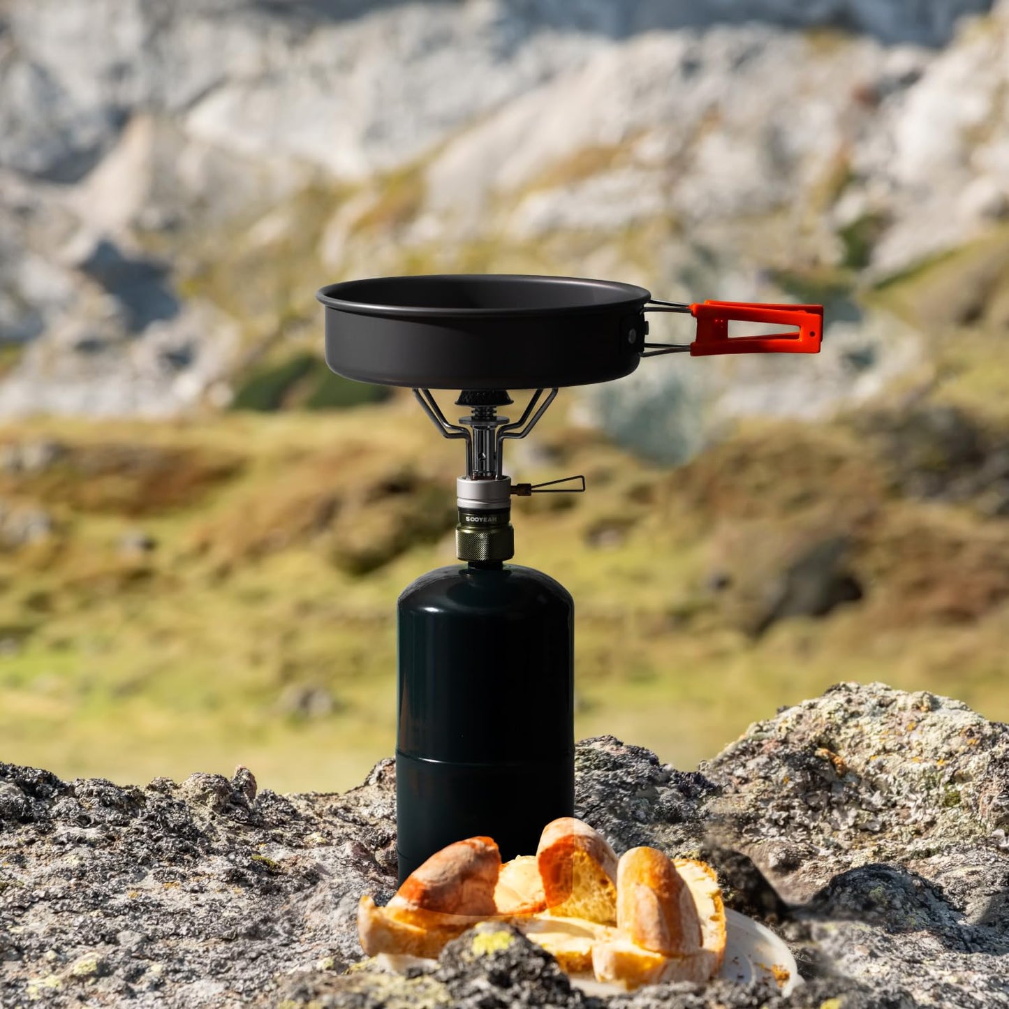 SOOYEAH 1lb Propane to Isobutane Converter - Camping Hiking Backpacking Stove Adapter, 1Lb Propane Cylinder Input, EN417 Lindal Valve Output