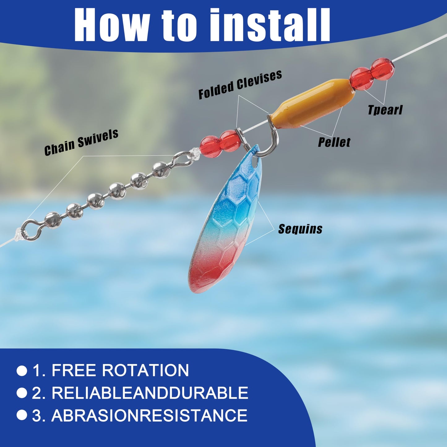 Fishing Bead Chain Swivels Stainless Steel Catfish Swivels Catfish Tackle Catfish Fishing Swivels High Speed Roller Swivels Chain Rig Fishing Tackle Gear for Freshwater Saltwater (4.5-60PCS)