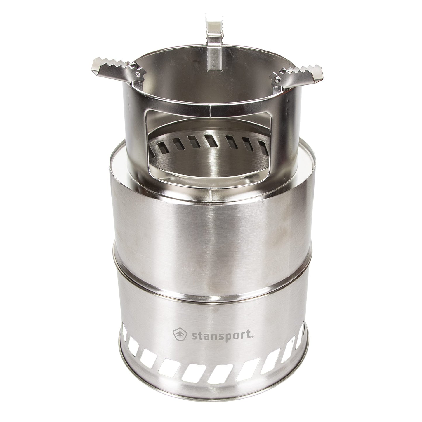 Stainless Steel Wood Burning Stove Extra Large - Portable Camping Backpacking Hiking - Picnic BBQ