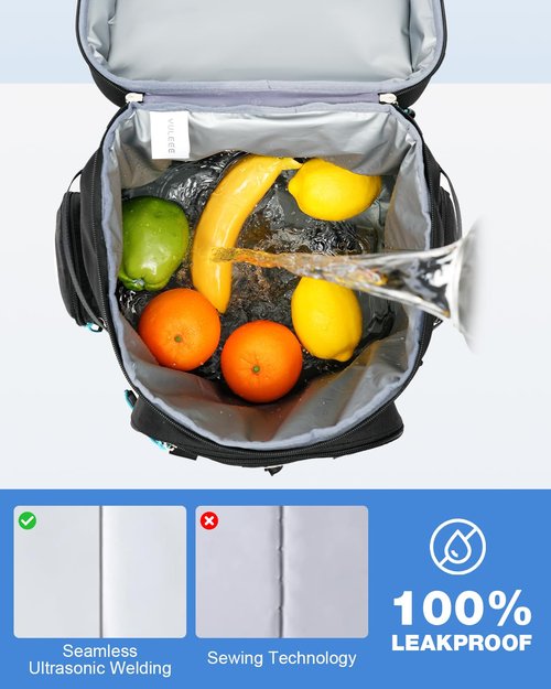 Yuleee Tactical Cooler Backpack - 30 Can Insulated Waterproof EVA Ice Bag, Leakproof Lightweight Portable Cooler for Camping, Beach, Travel, Picnic, Hiking, Black