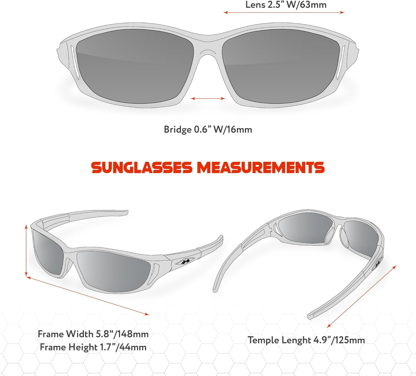 Polarized Sports Sunglasses for Men - UV400 Baseball, Running, Cycling & Golf