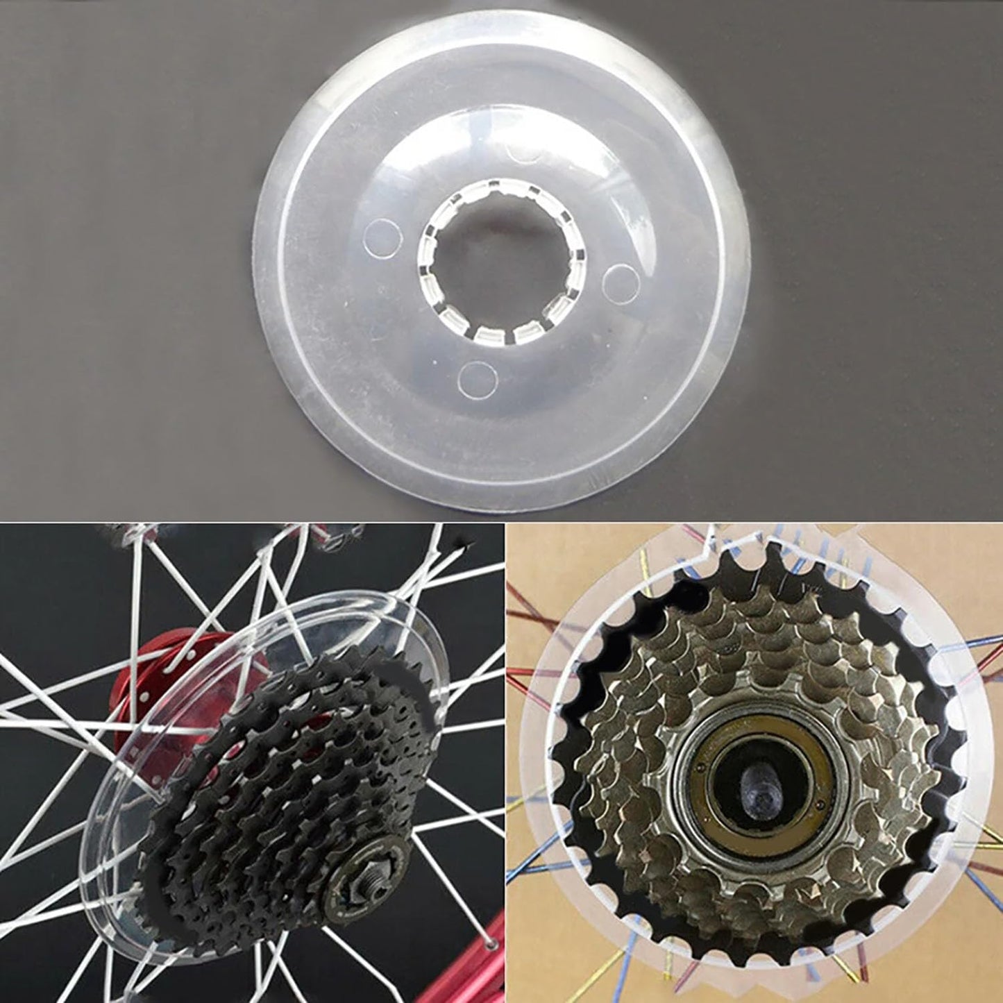 Lovelysp -Freewheel Spoke Protector Diameter 138mm Bicycle Flywheel Guard Mountain Bike, Road Bike Spoke Cover (138mm) 1PCS