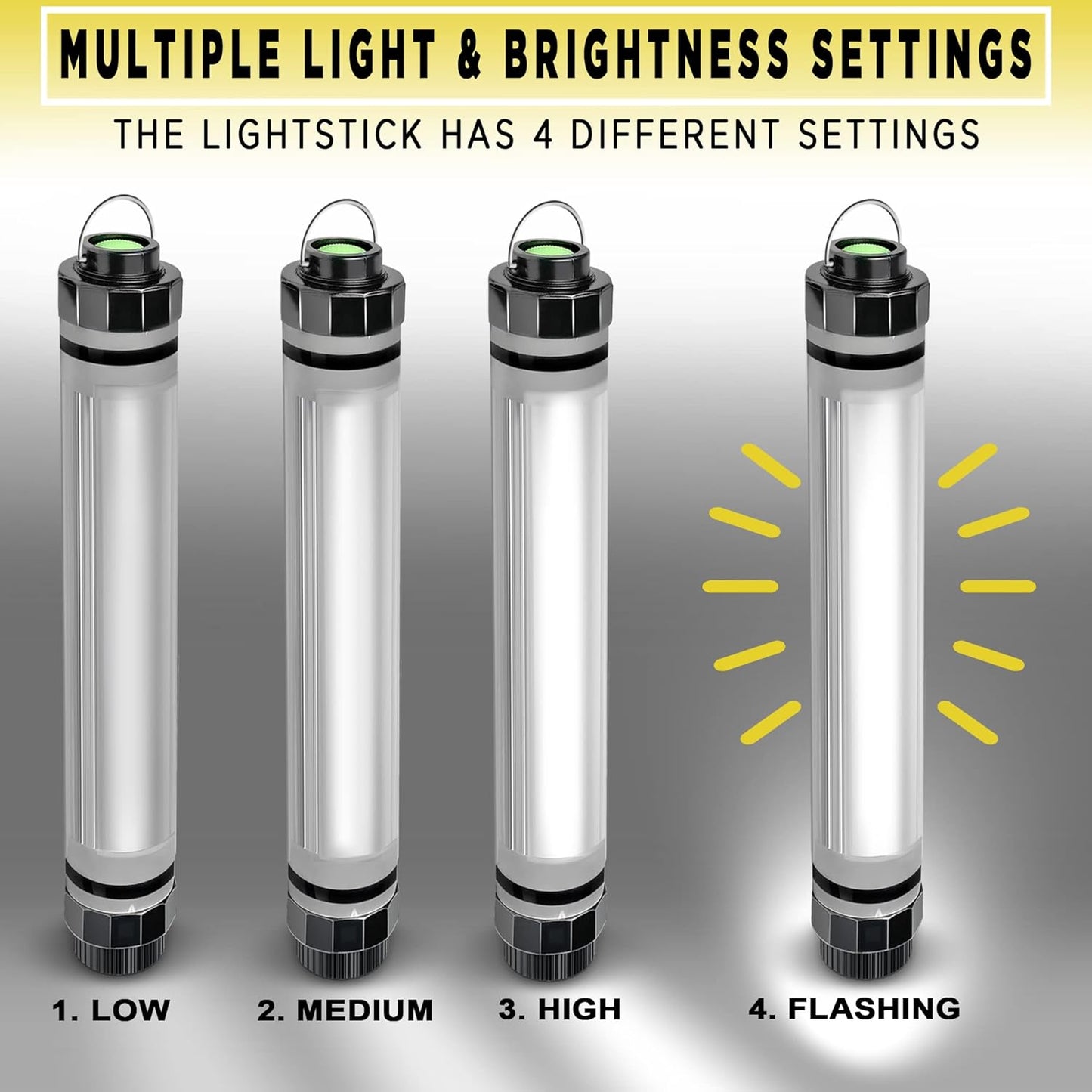 SunJack LightStick Camplight – Waterproof Rechargeable LED Flashlight & Power Bank | Portable Camping Lantern for Hiking, Backpacking, Swimming, Boating, Outdoors, Emergency & Survival Kits