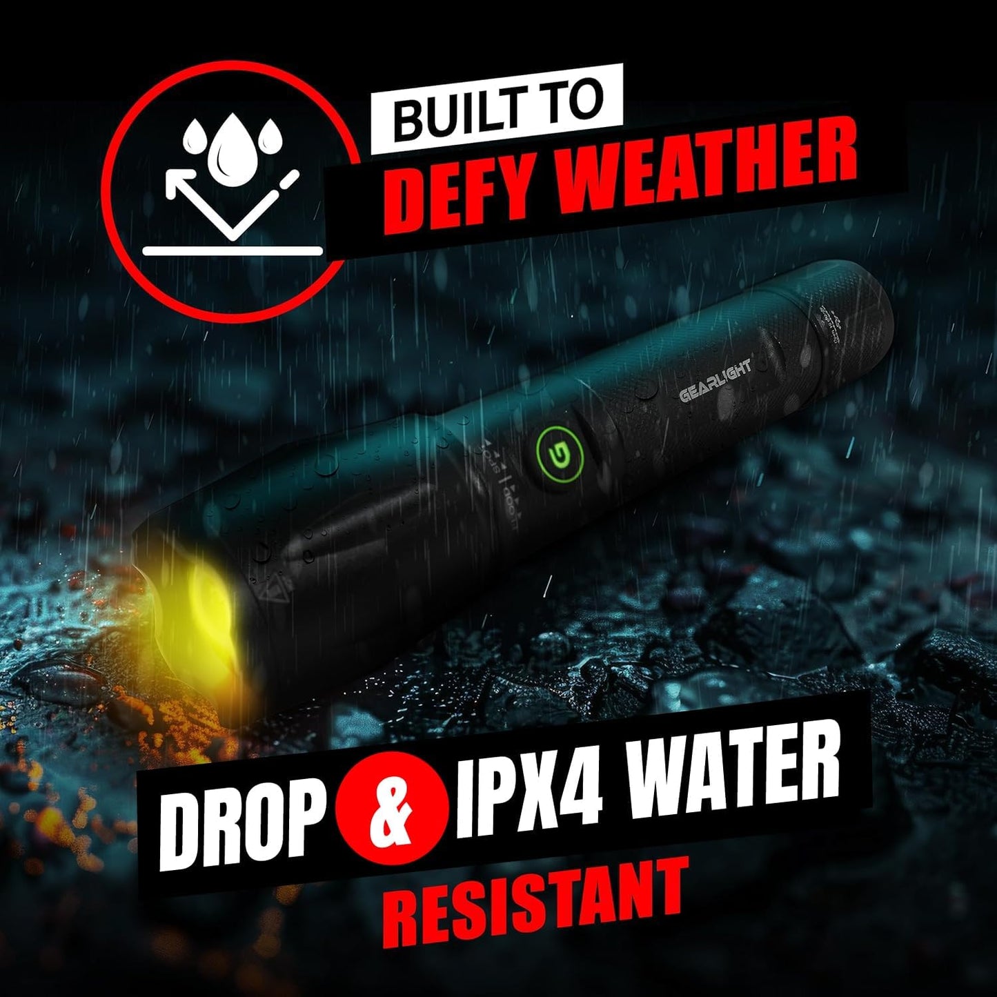 GearLight LED Flashlights - Mini Camping Flashlights with High Lumens, 5 Modes, Zoomable Beam - Bright and Versatile Flash Light for Outdoor and Home Use - S1000-2 Pack, (Batteries Not Included)