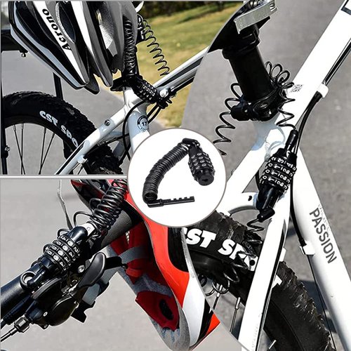 YongXiangPeng Bicycle Lock,4-Digit Resettable Security Bike Chain Lock,Heavy Duty Bike Lock Motorcycle Lock,1.6m Locks high Security for Scooter Bicycle Mountain Bike