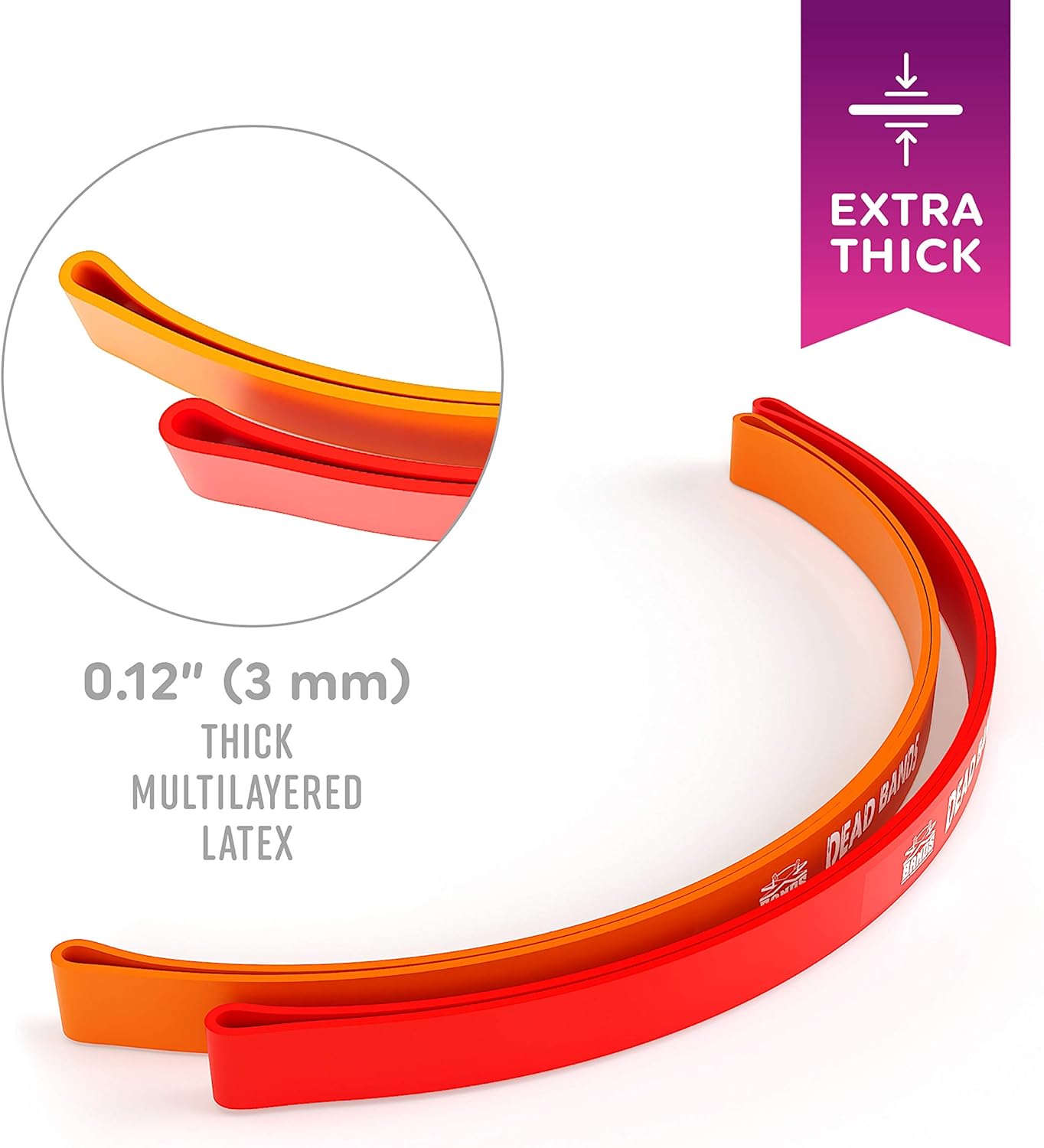 The X Bands Dead Bands Premium Weightlifting Resistance Loop Band for Weight Lifting Exercise - Heavy Duty Rubber Loops for Deadlift, Powerlifting, Strength Workout - 150/250 lbs Sets